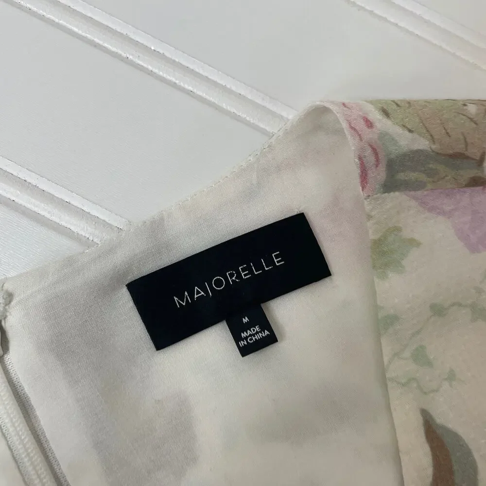 Majorelle Rosebud Floral Belted Faux Wrap Long Sleeve Romper Size M Boho Chic - Picture 10 of 11